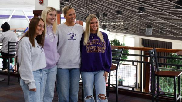 Female students in Brown Mezzanine